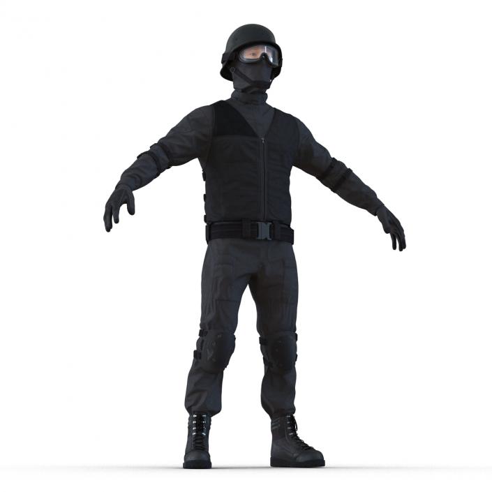 SWAT Man Rigged 2 3D