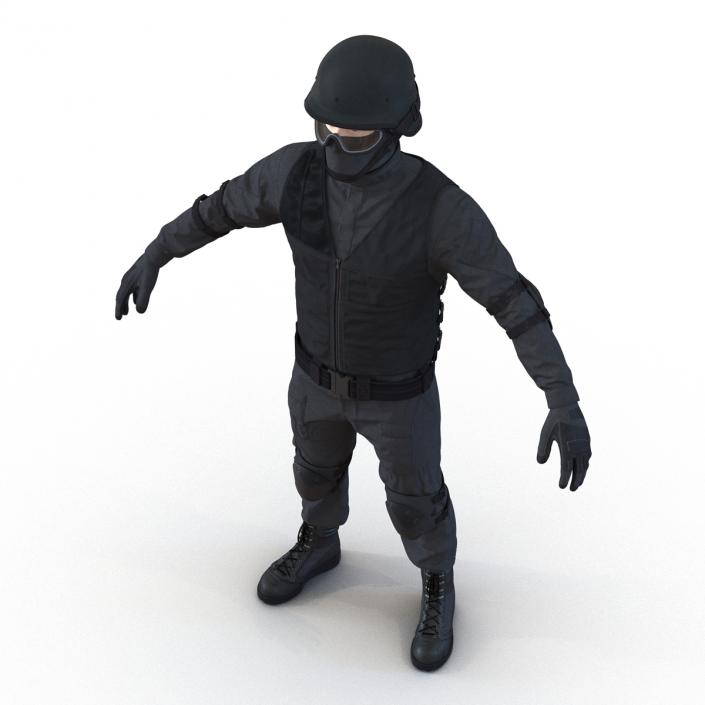 SWAT Man Rigged 2 3D