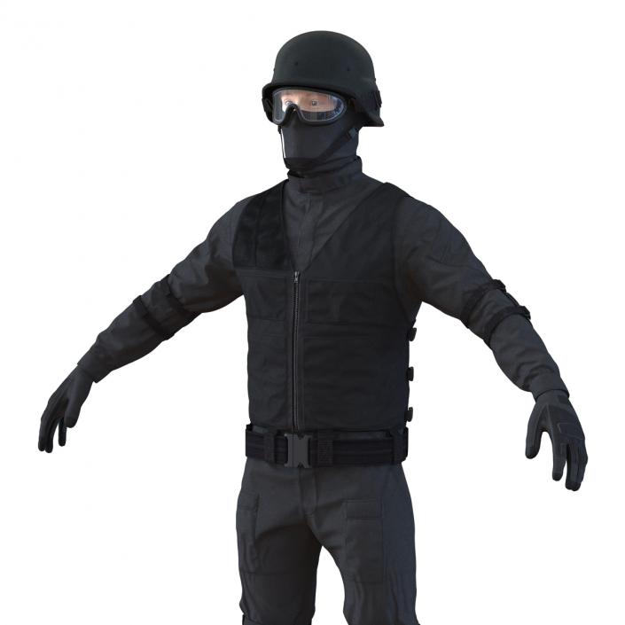 SWAT Man Rigged 2 3D