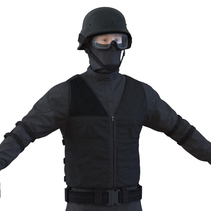 SWAT Man Rigged 2 3D