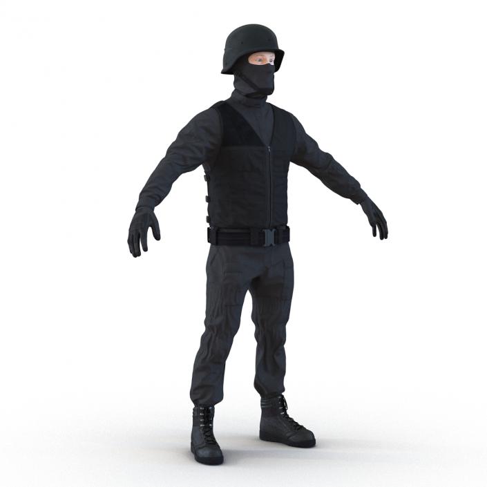 SWAT Man Rigged 3 3D