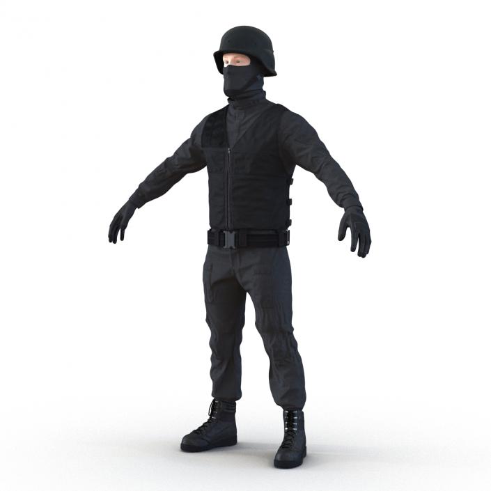 SWAT Man Rigged 3 3D