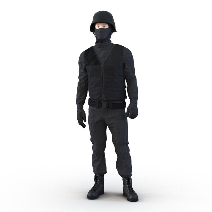 SWAT Man Rigged 3 3D