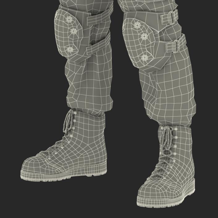 SWAT Man Afro American Rigged 3D model