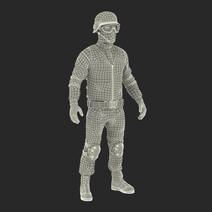 3D SWAT Man Afro American Rigged 2