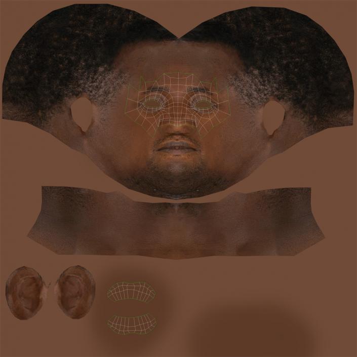 SWAT Man Afro American 2 3D model