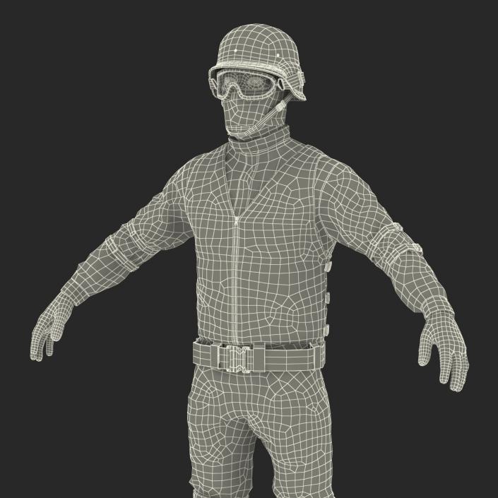 SWAT Man Afro American 2 3D model