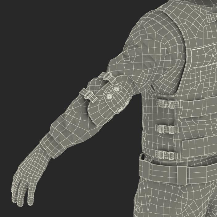 SWAT Man Afro American 2 3D model