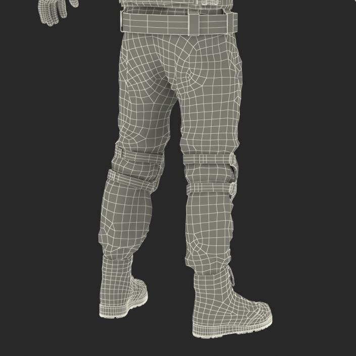 SWAT Man Afro American 2 3D model