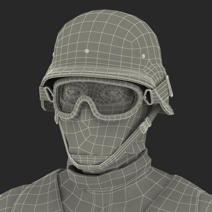 SWAT Man Afro American 2 3D model