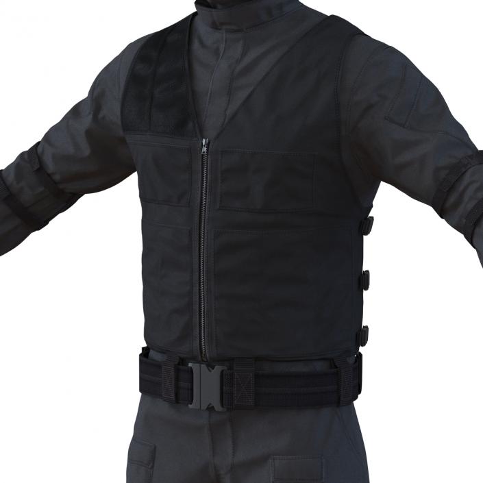 3D SWAT Man Asian Rigged 2 model