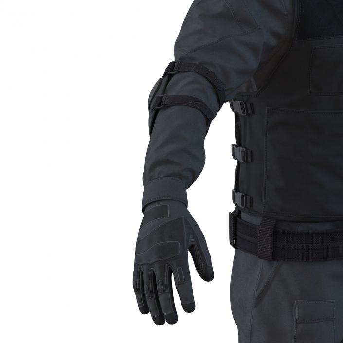 3D SWAT Man Asian Rigged 2 model