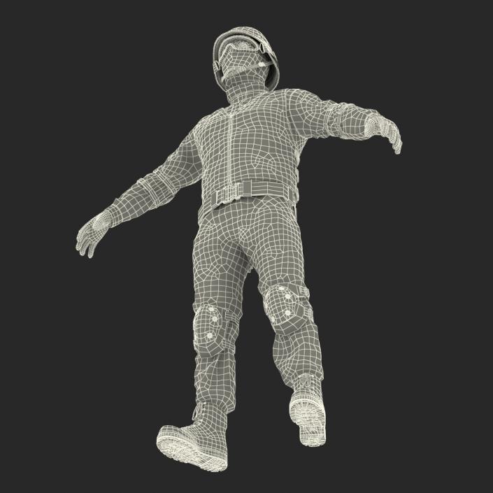 3D SWAT Man Asian Rigged 2 model