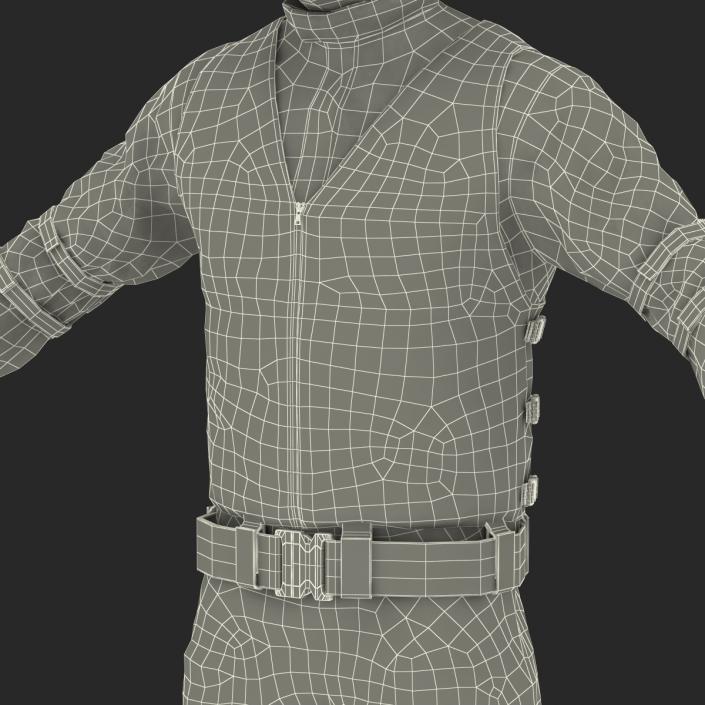 3D SWAT Man Asian Rigged 2 model