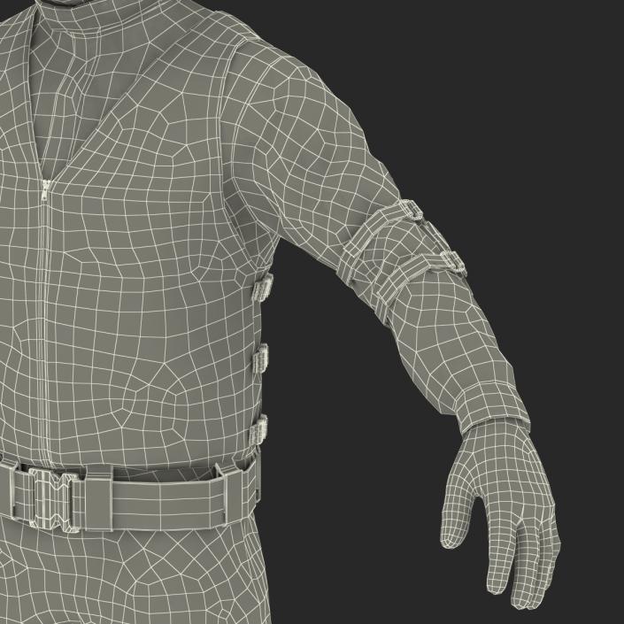 3D SWAT Man Asian Rigged 2 model