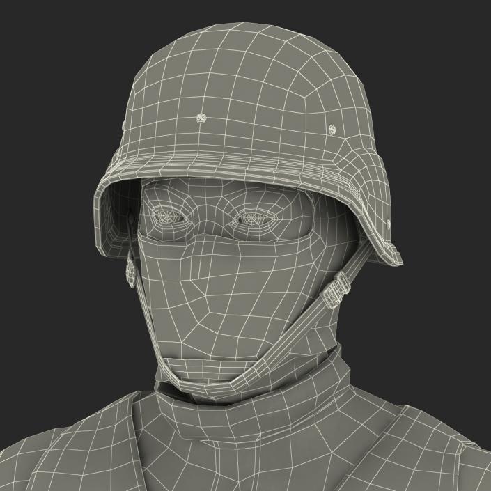 3D SWAT Man Asian Rigged 2 model