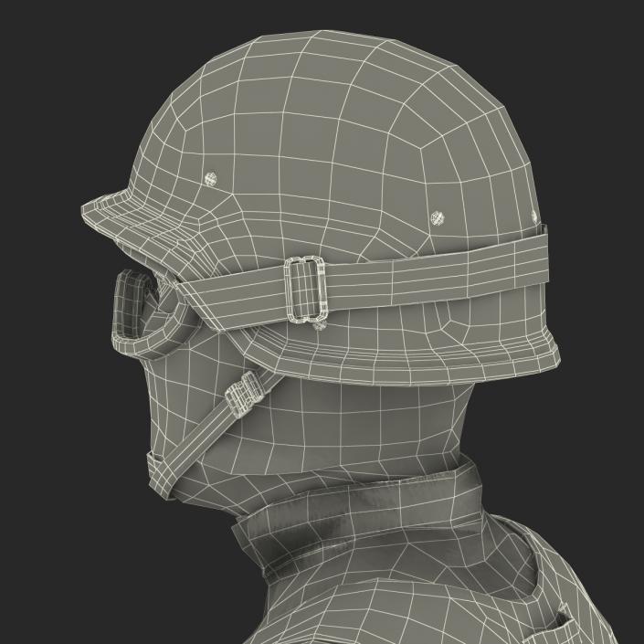 3D SWAT Man Asian Rigged 2 model