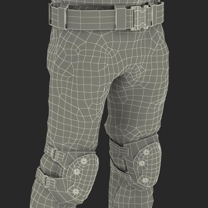 3D SWAT Man Asian Rigged 2 model