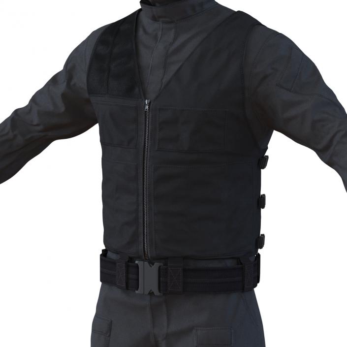 3D SWAT Man Asian Rigged 3 model