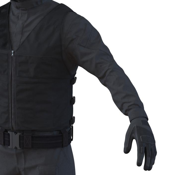 3D SWAT Man Asian Rigged 3 model