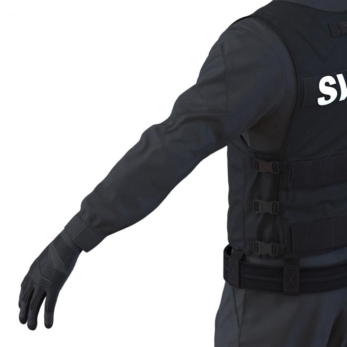 3D SWAT Man Asian Rigged 3 model