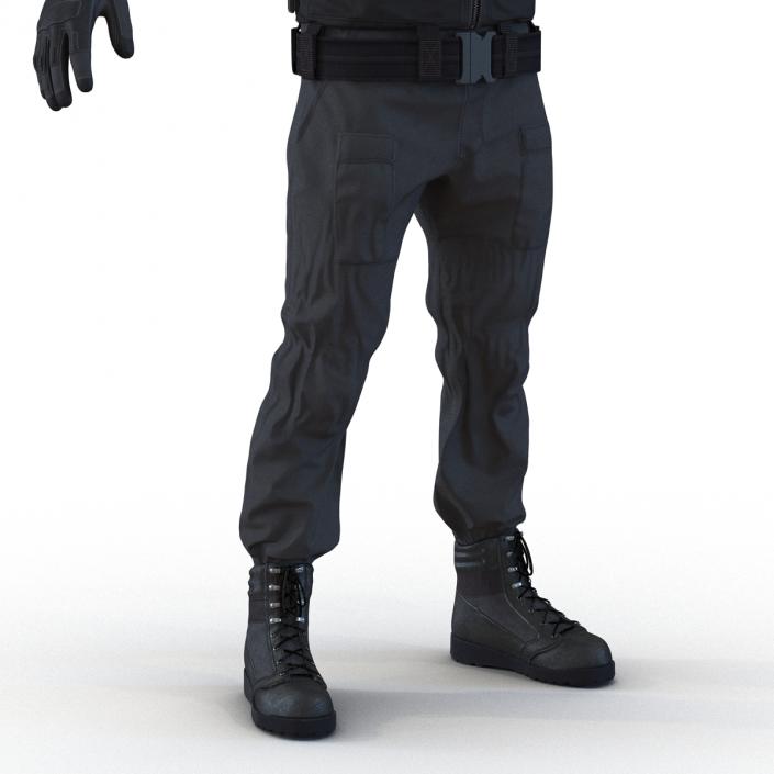 3D SWAT Man Asian Rigged 3 model