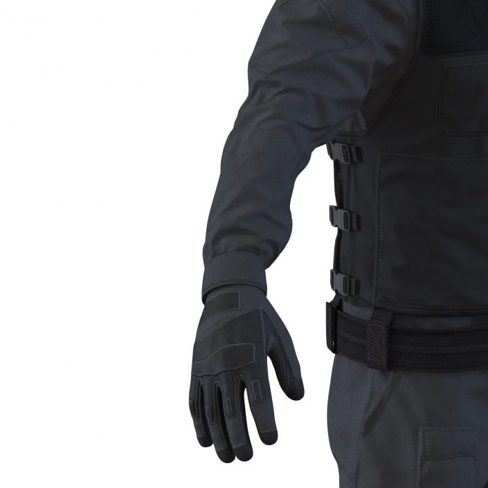 3D SWAT Man Asian Rigged 3 model