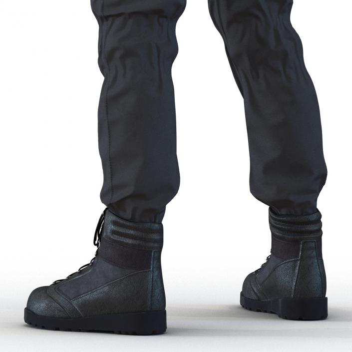 3D SWAT Man Asian Rigged 3 model