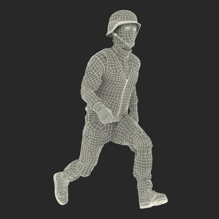 3D SWAT Man Asian Rigged 3 model