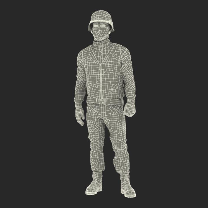 3D SWAT Man Asian Rigged 3 model