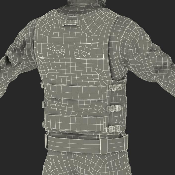 3D SWAT Man Asian Rigged 3 model