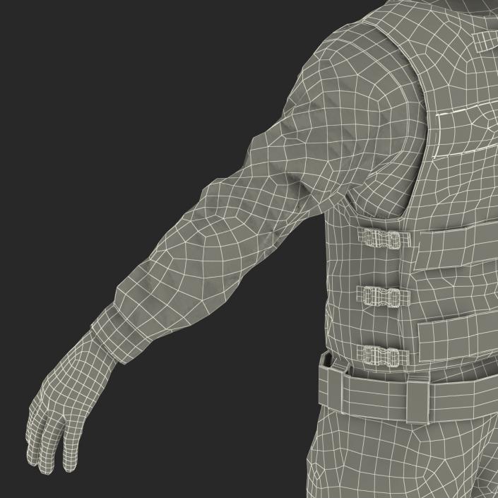 3D SWAT Man Asian Rigged 3 model