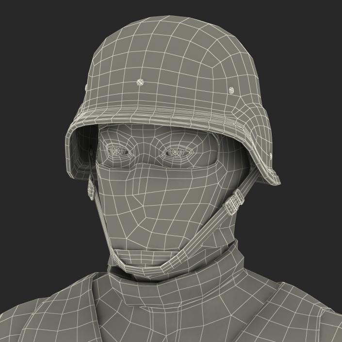 3D SWAT Man Asian Rigged 3 model