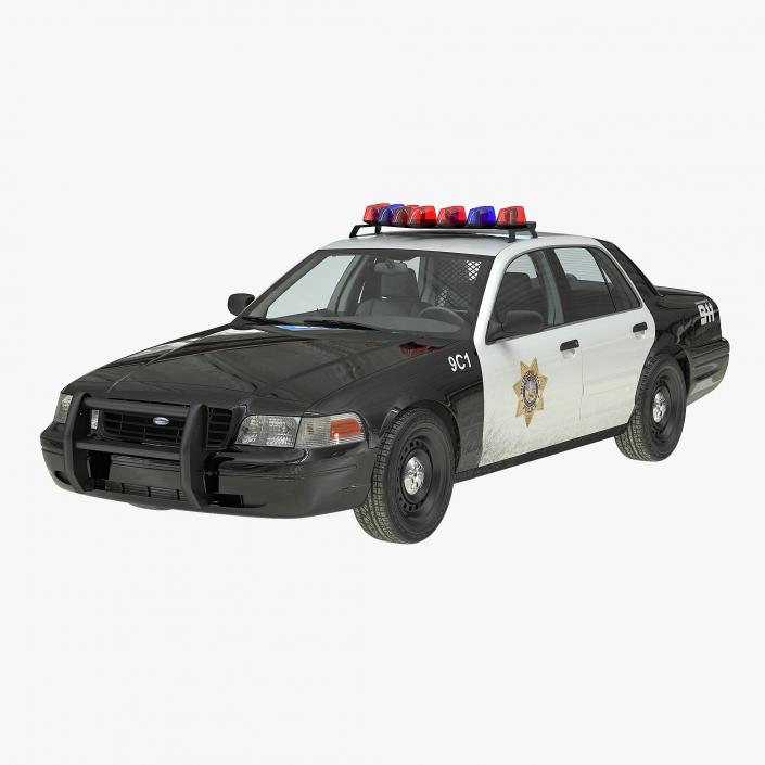 3D model Ford Crown Victoria Police Car