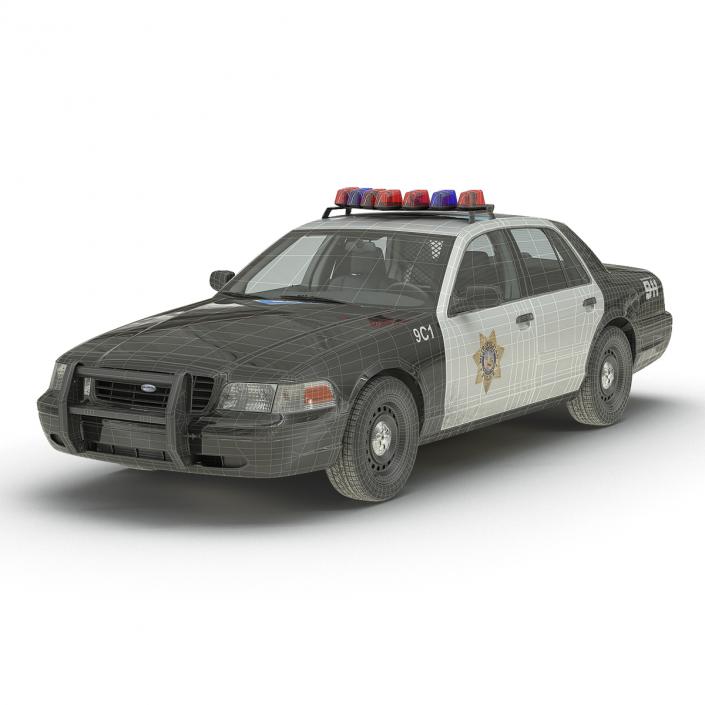 3D model Ford Crown Victoria Police Car