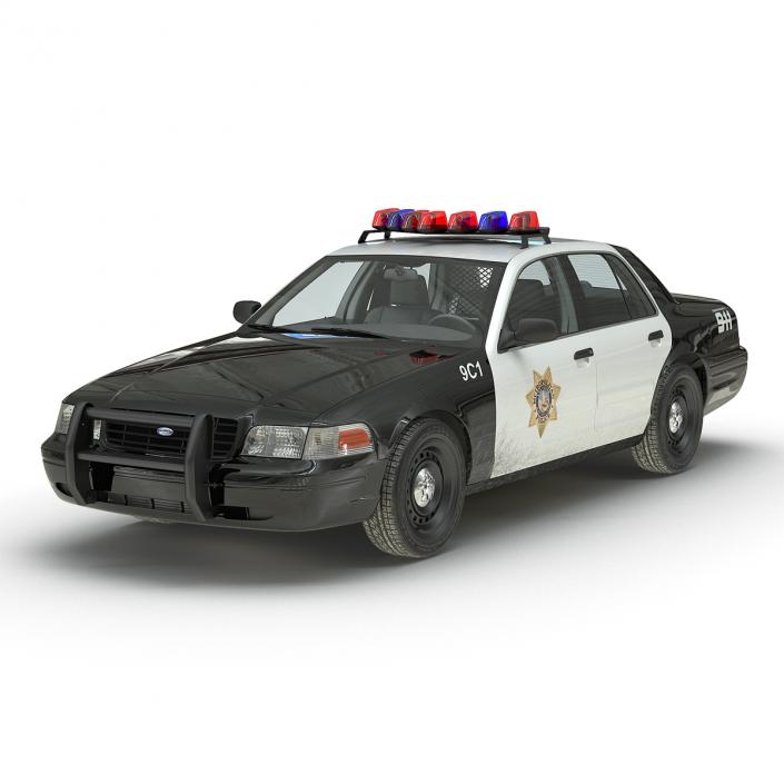 3D model Ford Crown Victoria Police Car