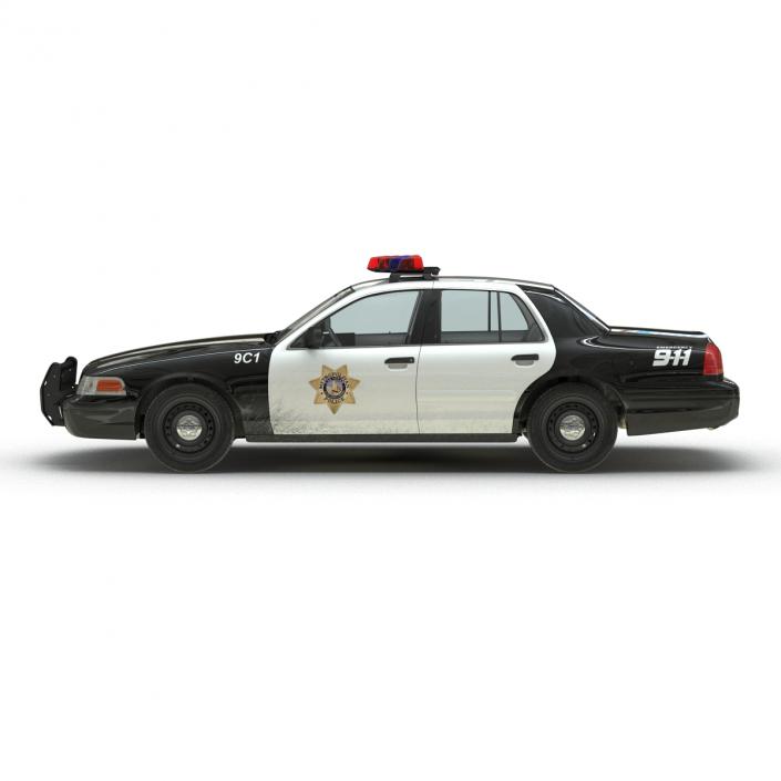 3D model Ford Crown Victoria Police Car