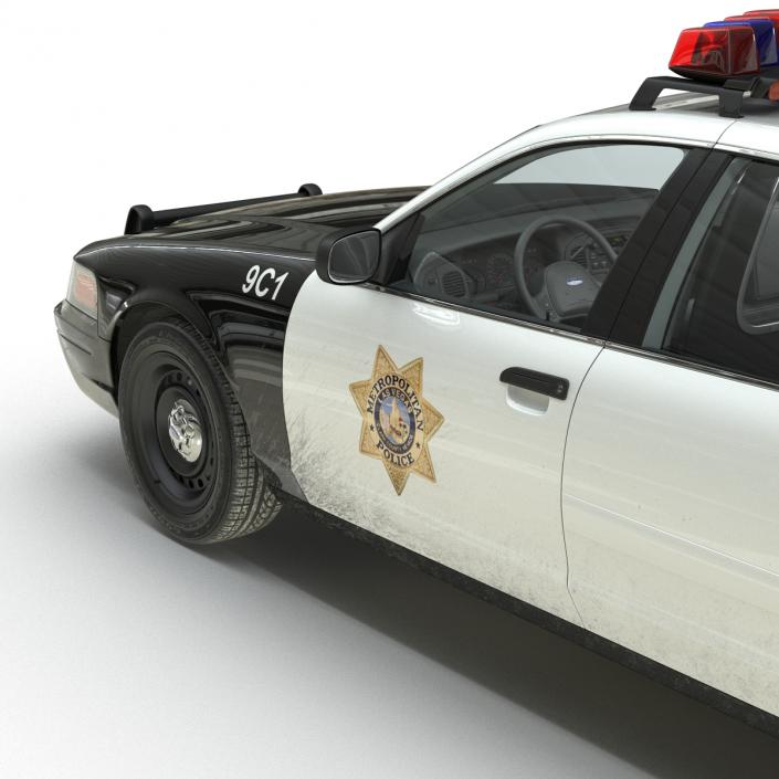 3D model Ford Crown Victoria Police Car