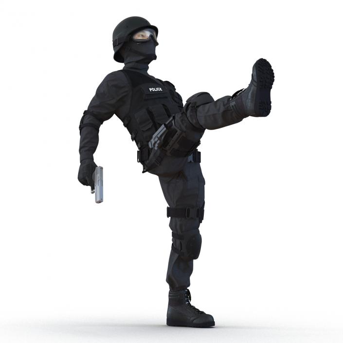 3D SWAT Man Asian Rigged