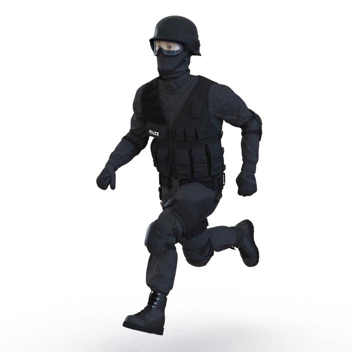 3D SWAT Man Asian Rigged