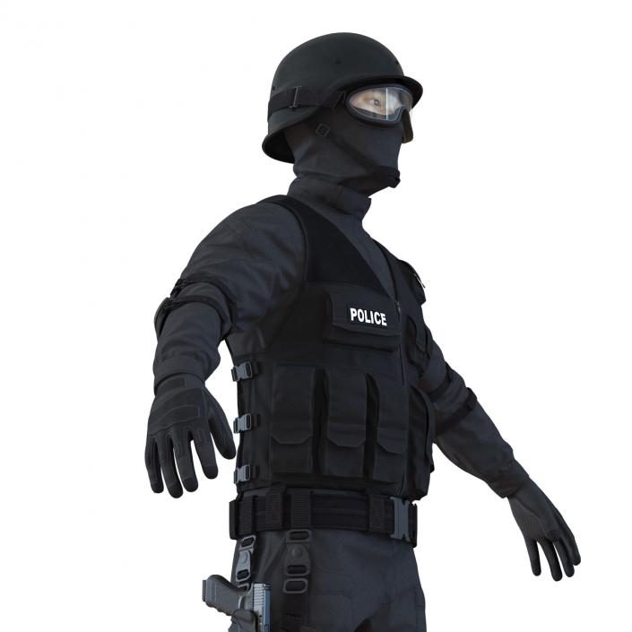 3D SWAT Man Asian Rigged