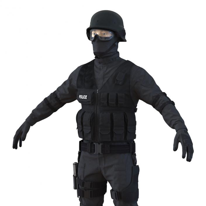 3D SWAT Man Asian Rigged