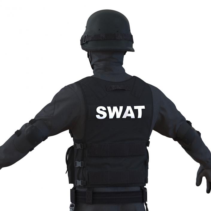 3D SWAT Man Asian Rigged