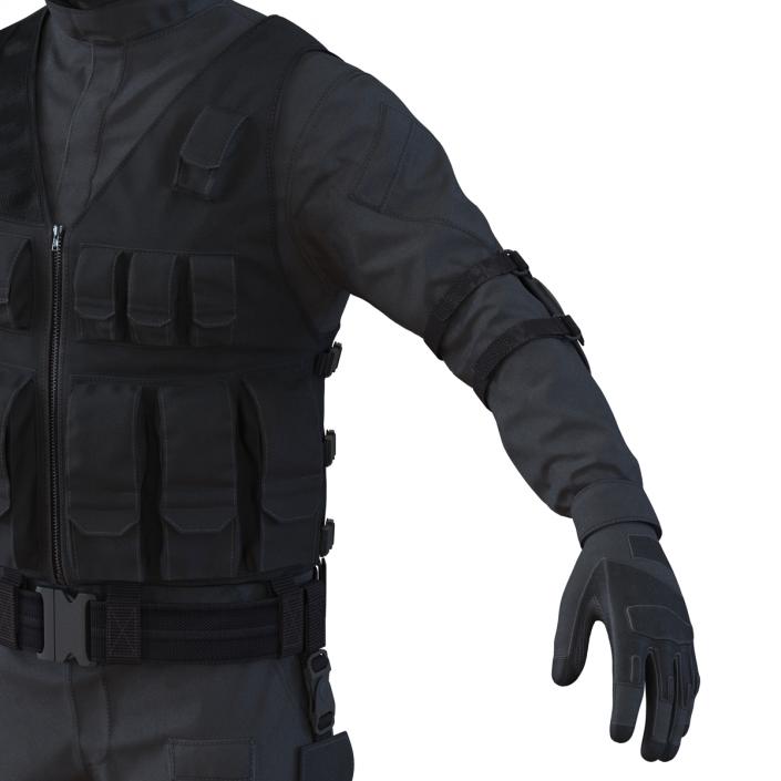 3D SWAT Man Asian Rigged