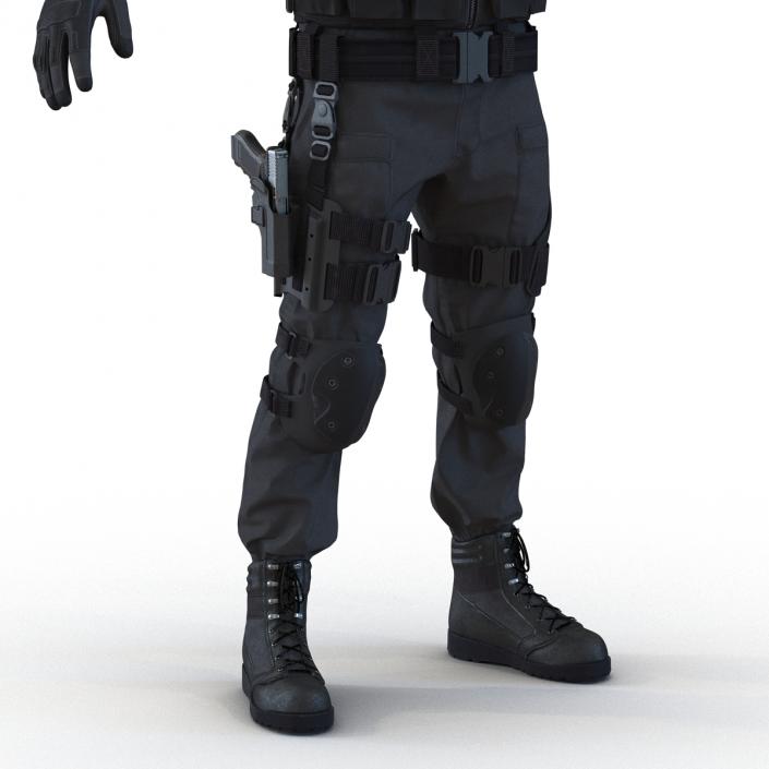 3D SWAT Man Asian Rigged