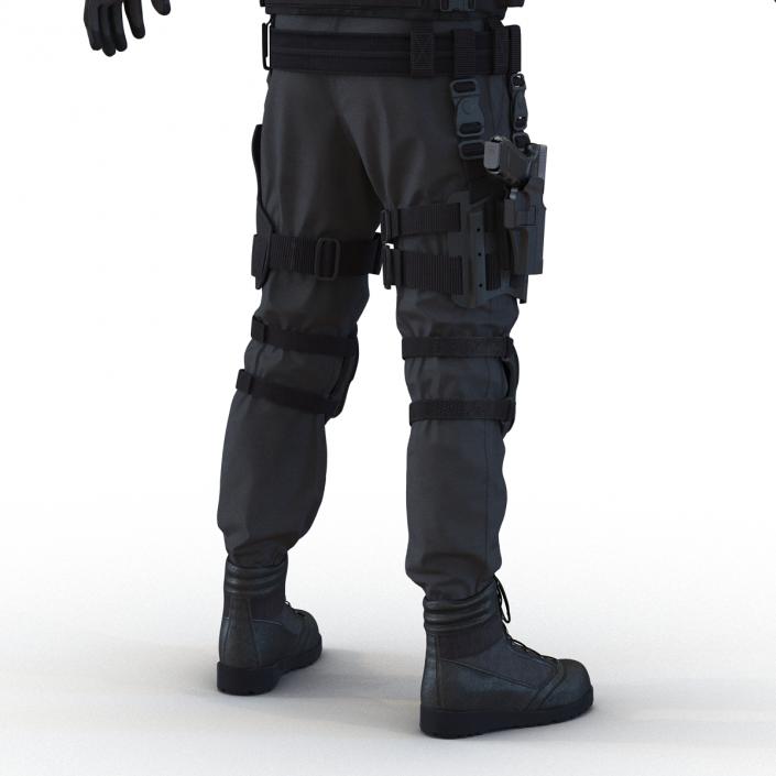 3D SWAT Man Asian Rigged