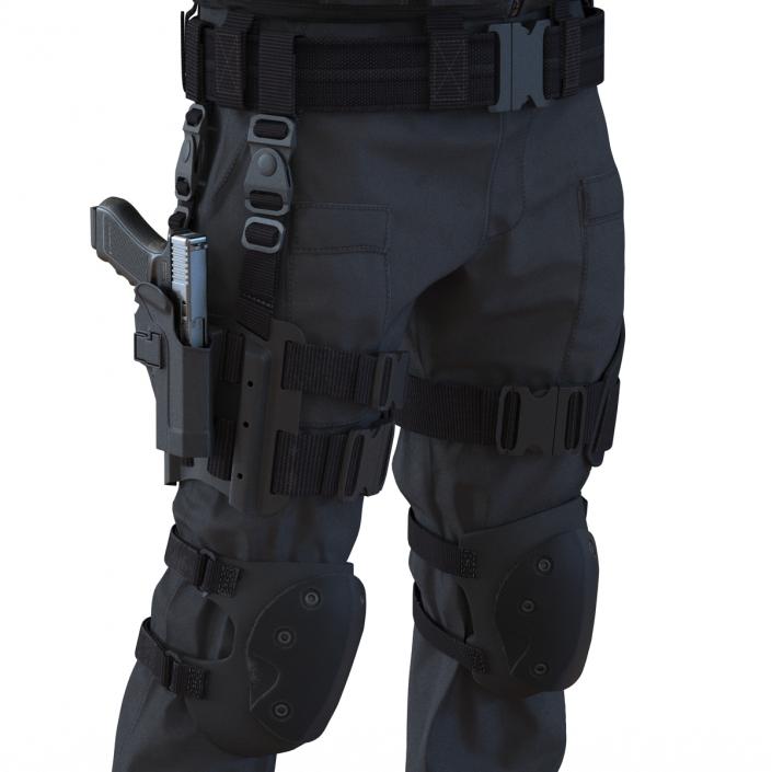 3D SWAT Man Asian Rigged