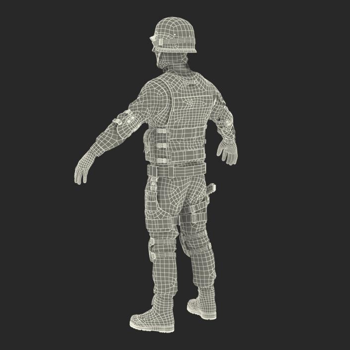 3D SWAT Man Asian Rigged