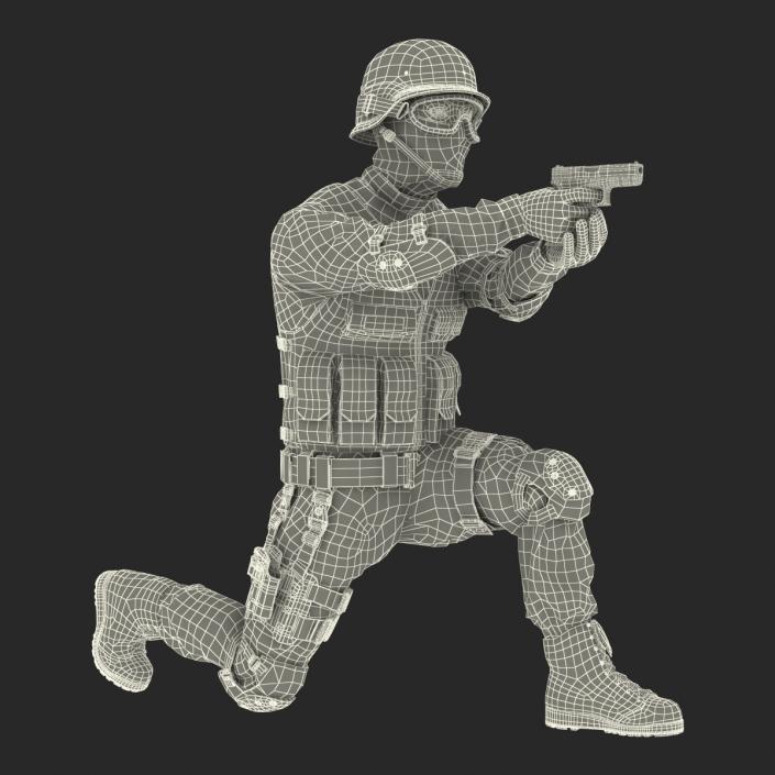 3D SWAT Man Asian Rigged