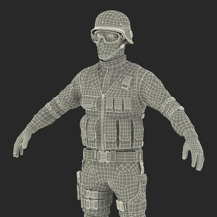 3D SWAT Man Asian Rigged